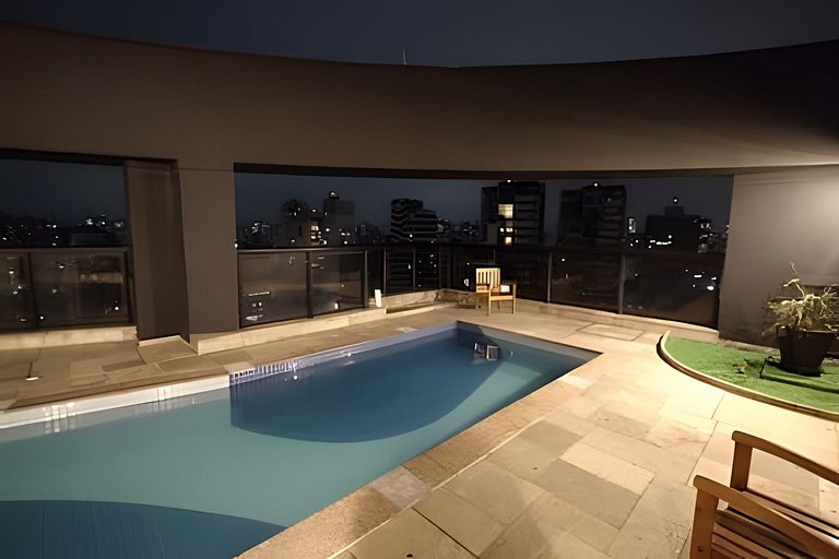 Flat Hotel Moema com piscina e sofá cama(Apto 508)