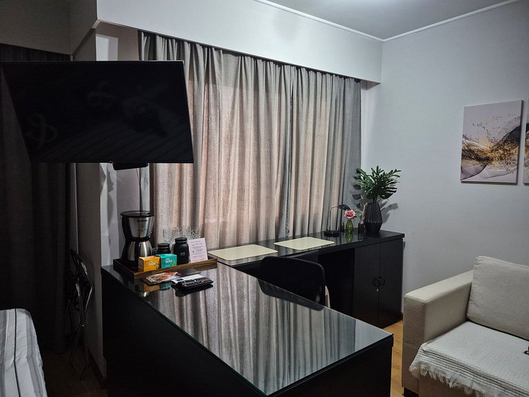 Flat Hotel Moema com piscina e sofá cama(Apto 508)