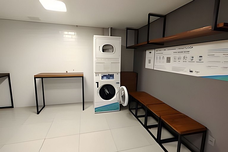 Flat Hotel Moema Av. Rouxinol com piscina (SL206)