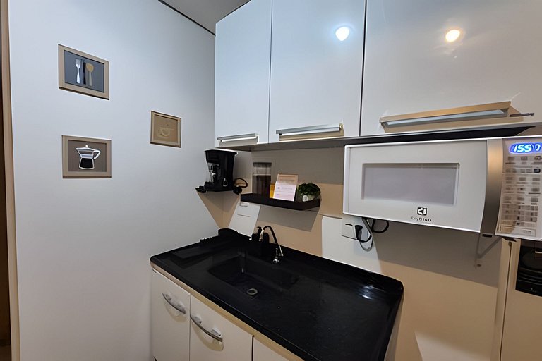 Flat Hotel Moema Av. Rouxinol com piscina (SL206)