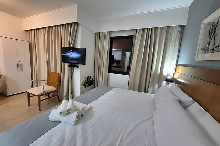 Flat Hotel Moema Av. Rouxinol com piscina (SL206)