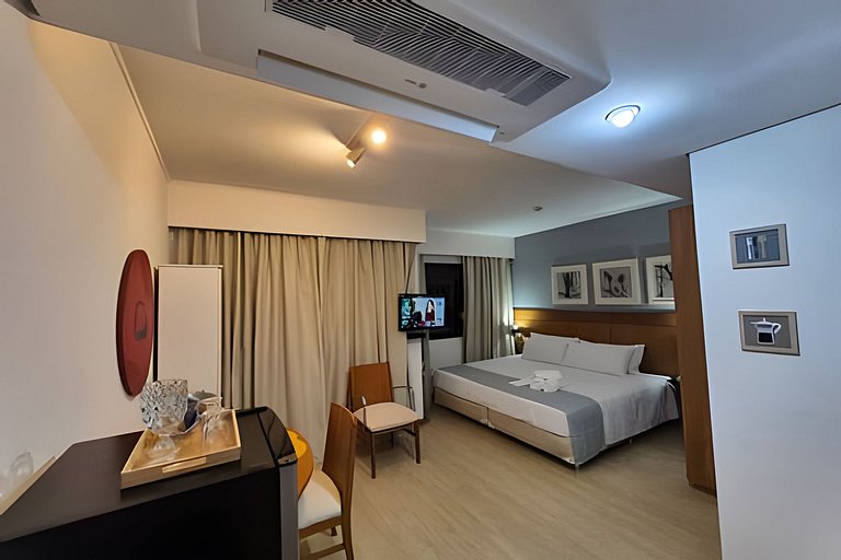 Flat Hotel Moema Av. Rouxinol com piscina (SL206)