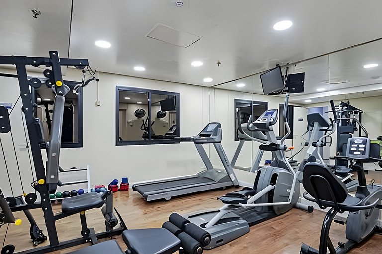 Flat Hotel Moema Av. Rouxinol com piscina (SL206)
