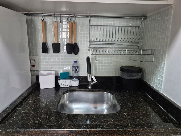 Flat Hotel Moema com piscina e sofá cama(Apto 508)