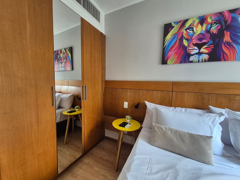 Flat Hotel Moema com piscina e sofá cama(Apto 508)