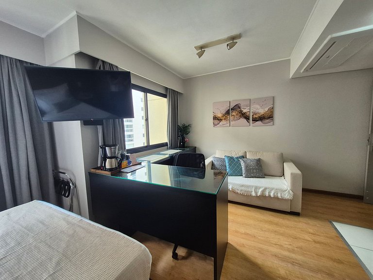 Flat Hotel Moema com piscina e sofá cama(Apto 508)