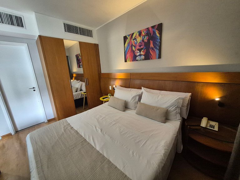 Flat Hotel Moema com piscina e sofá cama(Apto 508)
