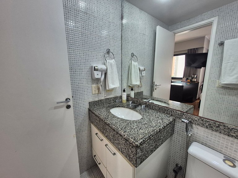 Flat Hotel Moema com piscina e sofá cama(Apto 508)