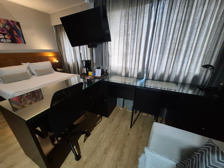 Flat Hotel Moema com piscina e sofá cama(Apto 508)