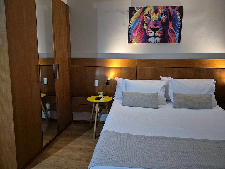 Flat Hotel Moema com piscina e sofá cama(Apto 508)