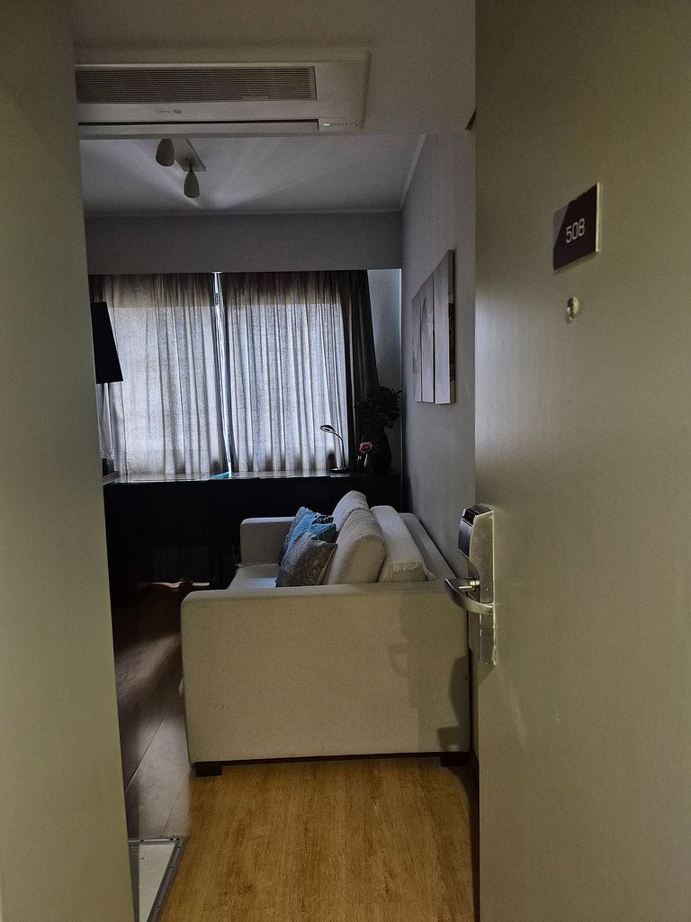 Flat Hotel Moema com piscina e sofá cama(Apto 508)