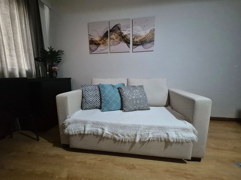 Flat Hotel Moema com piscina e sofá cama(Apto 508)