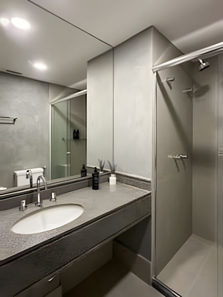 Flat Moderno em Congonhas com sofá-cama 1113
