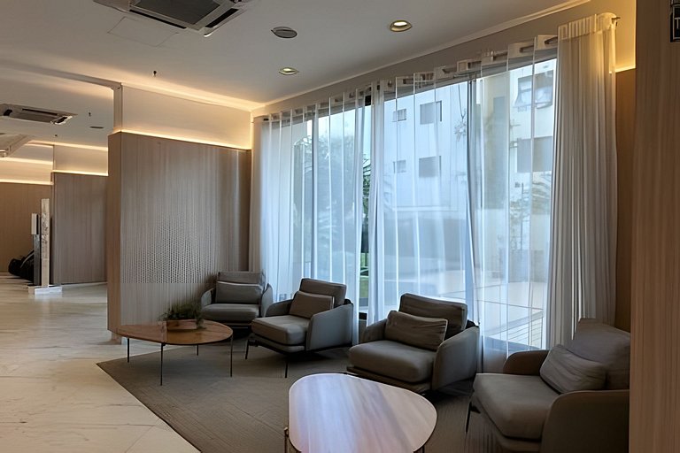 Flat Moderno em Congonhas com sofá-cama 1113